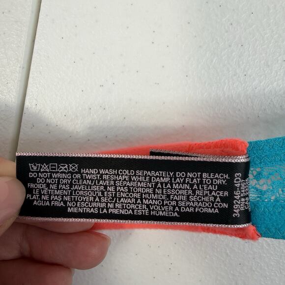 Victoria's Secret 34C Bra Very Sexy Unlined Demi Push Up Underwire Sheet Teal - Picture 14 of 16